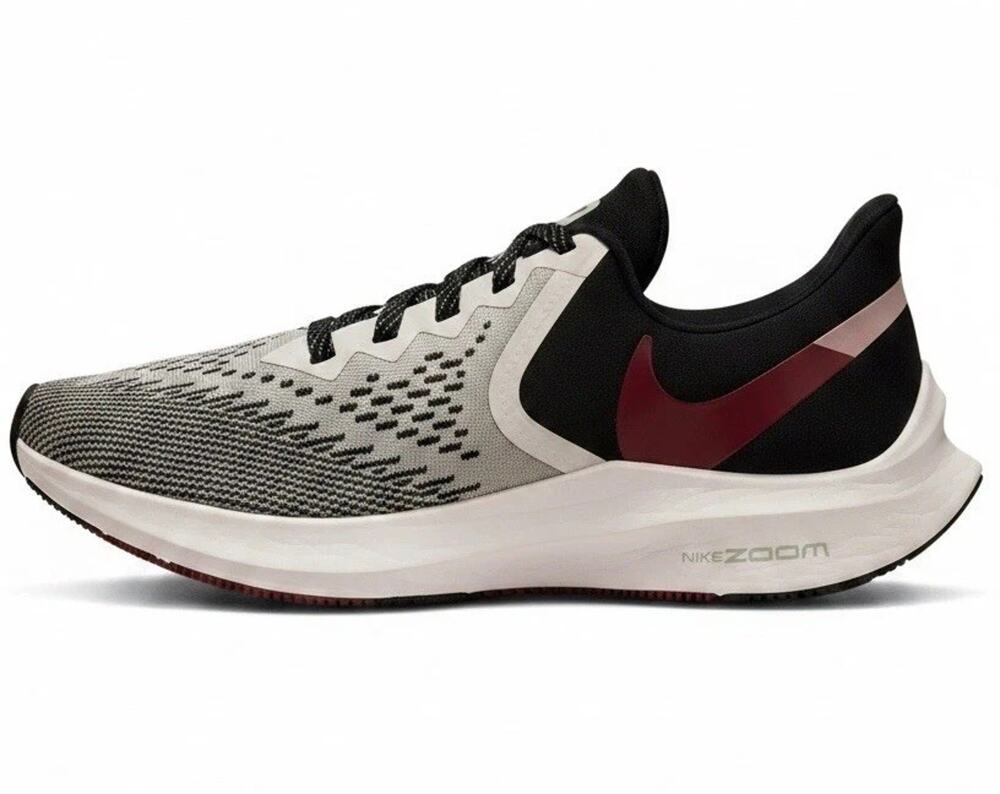 Nike Air Zoom Winflo 6 Women’s Running Shoes White Black Red Size 7 AQ8228-103